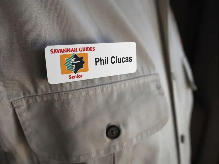 Senior Savannah Guide name badge.