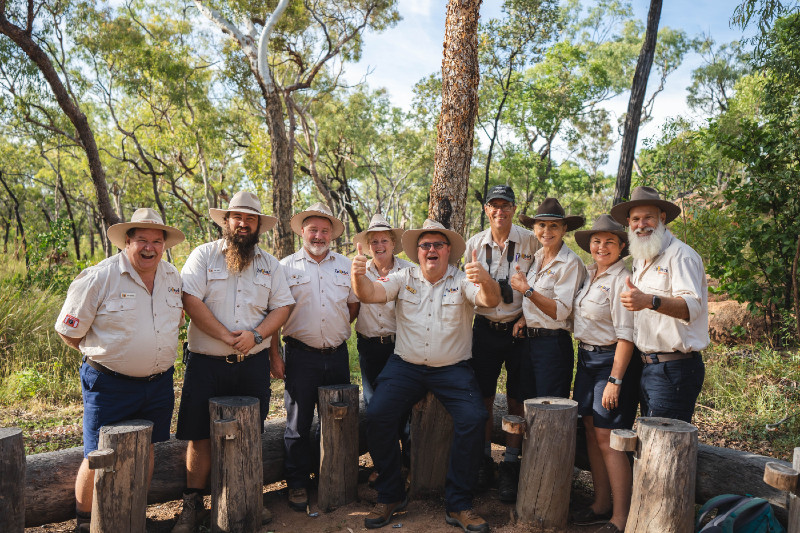 A group photo of enthusiastic Savannah Guides.